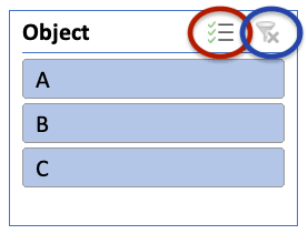 Slicer with Mutli-Select and Clear Filter icons. Excel.