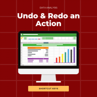 Using ctr z and ctr y in excel to redo or undo an action.